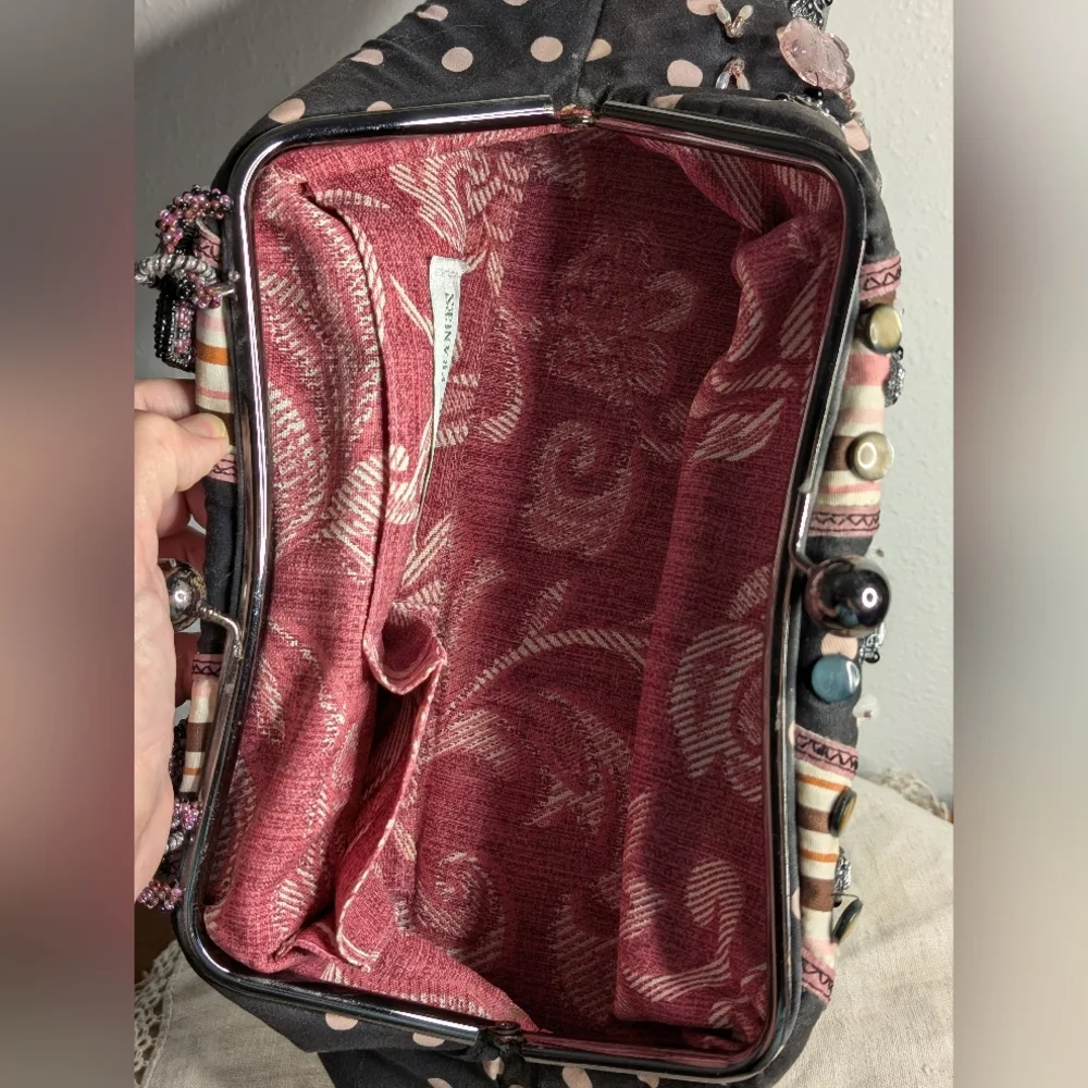 Mary Frances hand bag beads fabric - Picture 5 of 17